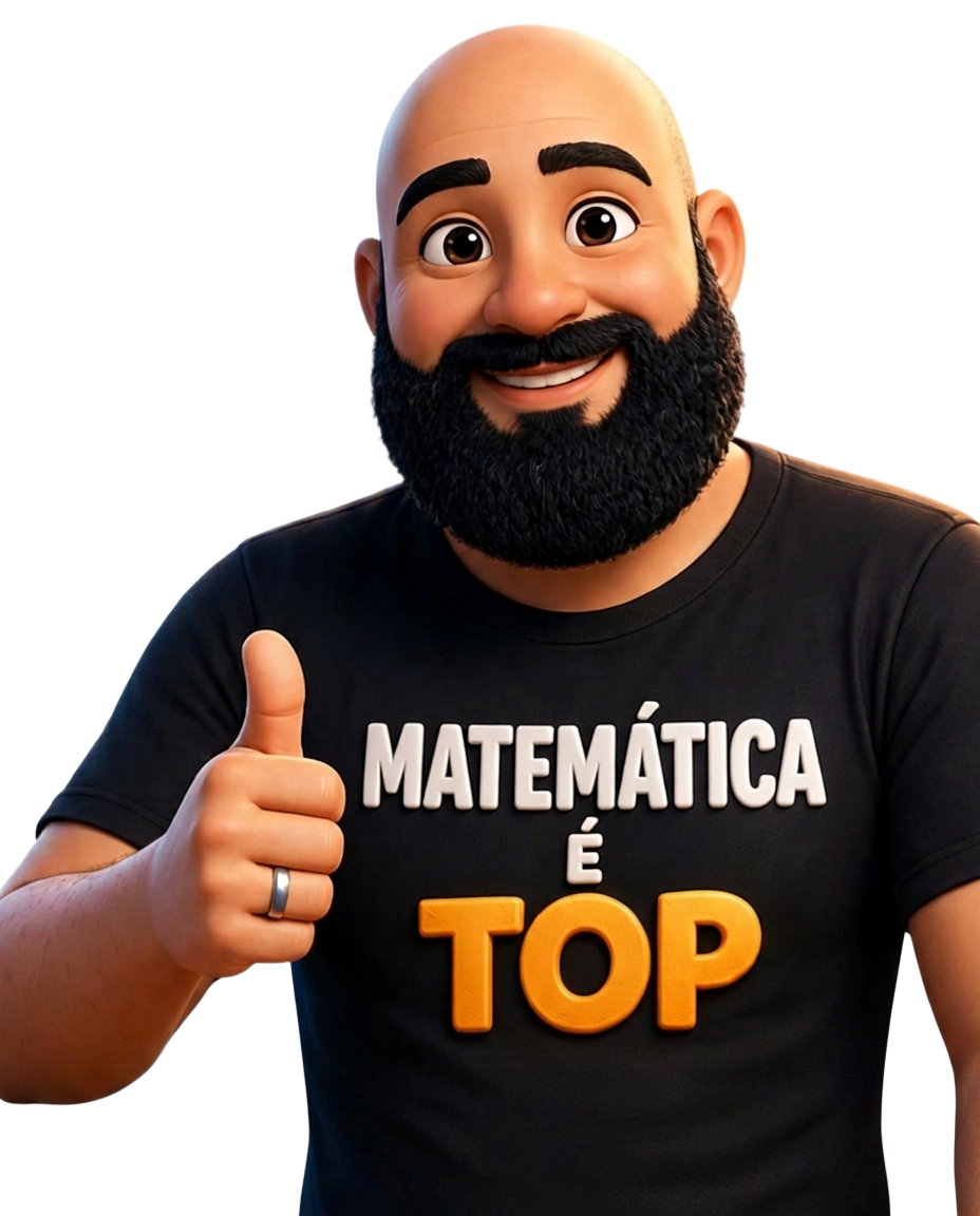Professor Domingos, professor de matemática, sorrindo com o polegar levantado